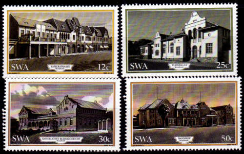 SWA 1985, 8 June. Historic Buildings of Windhoek, set, MNH, CV R 10.00 view scans