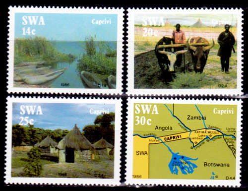 SWA 1986, 6 Nov. Caprivi Strip, set, MNH, CV R 10.00 view scans