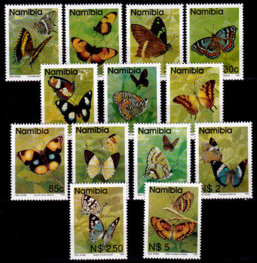 NAMIBIA 1993, 1 Oct. 2nd Definitive issue Butterflies, set, MNH, CV R 90.00, View scans