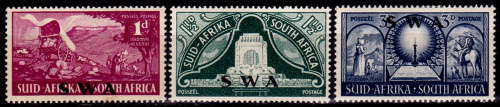 SWA 1949, 1 Dec. Inauguration Voortrekker Monument, MH, CV R 7.50 view scans