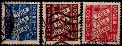 PORTUGAL 1935, 23 Aug. All for the Nation - Inscription, set, UH, CV+/- R 15.00, view scans
