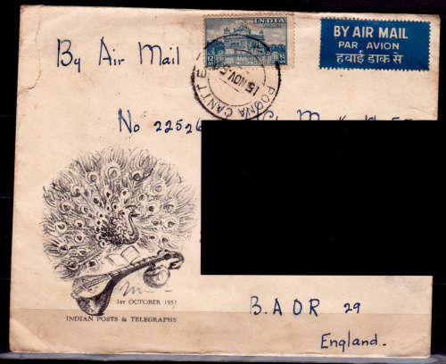 INDIA 1952, 1 Oct. Saints and Poet Series, Cover, CV+/- R ?? view scans