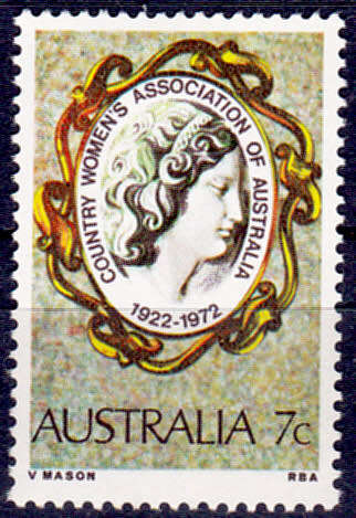AUSTRALIA 1972, 18 April. 50th Anniv Country Women Assoc, single, MH, CV +/- R 5.00 view scans