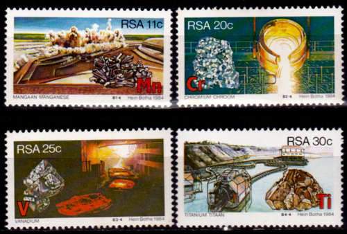RSA 1984, 8 June, Strategic Minerals, set, MNH, CV R 10-00 view scans