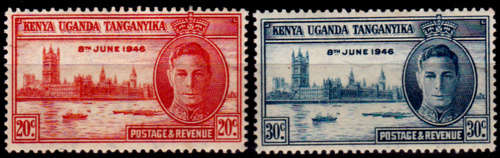 KUT 1946, 11 Nov. Victory, set, MH, CV +/R 10.00 view scans