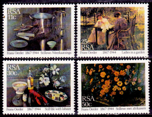 RSA 1985, 22 Feb. Paintings by Frans David Oerder, set, MNH, CV R 10.00 view scans