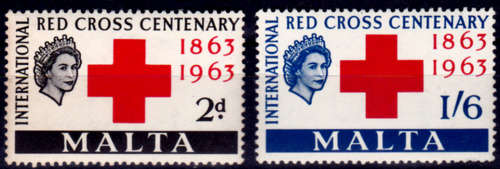 MALTA 1963, 2 Sept. 100th Anniv of Red Cross, set, MH, CV+/- R 100.00 view scans