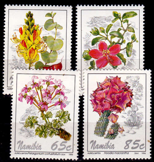 NAMIBIA 1994, 8 April. FLOWERS OF THE NAMIB, set, MNH, CV R 14.00 view scans