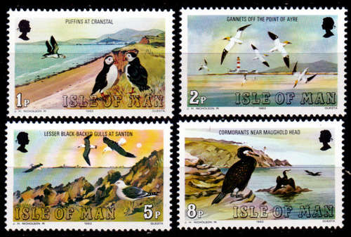 ISLE OF MAN 1983, 15 Feb. Seabirds, set, MNH, CV+/- R 30.00 view scans