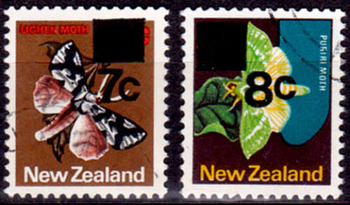 NEW ZEALAND 1977, 3 Aug. 5th Pictorials Stamps surcharged, set, UH, CV +/-R 10.00 view scans