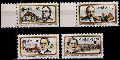 NAMIBIA 1995, 10 July, 125th ANNIV FINISH MISSIONARIES, set, MNH, CV R 16.50 view scans