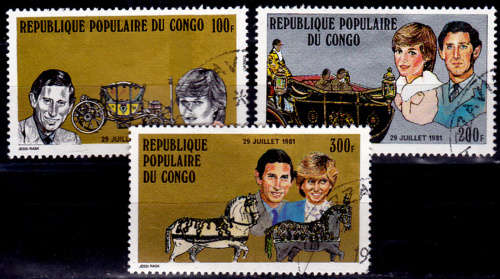 CONGO REP 1981, 1 Sept. British Royal Wedding, set, UH, CV +/-R 40.00 view scans