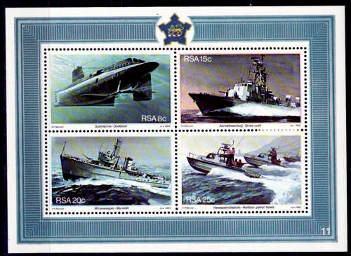 RSA 1982, 2 April.  Anniv of Simonstown, minisheet, MNH, CV R 10.00 view scans