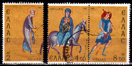 GREECE 1974, 15 Nov. CHRISTMAS STAMPS, set, UH, CV+/- R 20.00, view scans