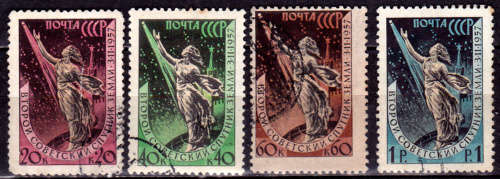 USSR 1957, 30 Dec. 2nd ARTIFICIAL SATELLITE, set, UH, CV +/-R 25.00 view scans