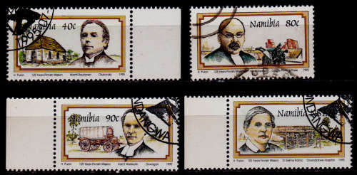 NAMIBIA 1995, 10 July, 125th ANNIV FINISH MISSIONARIES, set, CTO, CV R ?? view scans