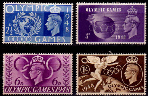 ENGLAND 1948, 29 July. OLYMPIC GAMES, set, MH, CV +/-R 35.00 view scans