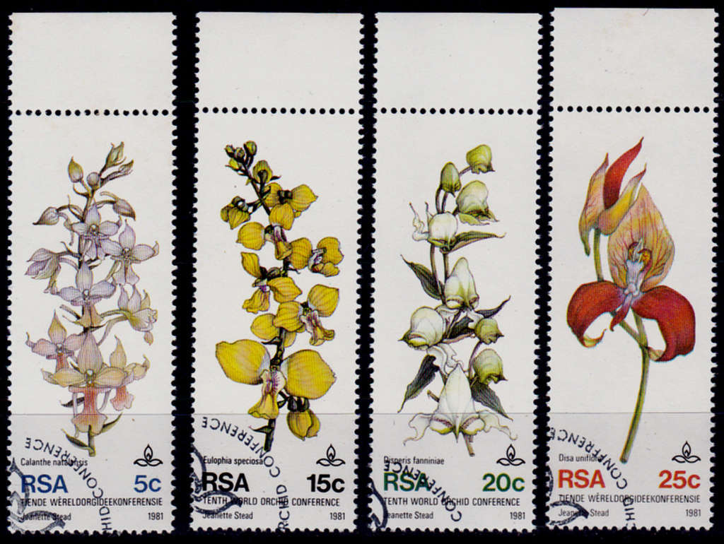 RSA 1981, 11 Sept. 10th WORLD ORCHID CONFERENCE, set, CTO, CV R ??, view scans