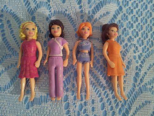 4 Small Jointed Dolls by MATTEL (maybe Polly Pocket)  (104)