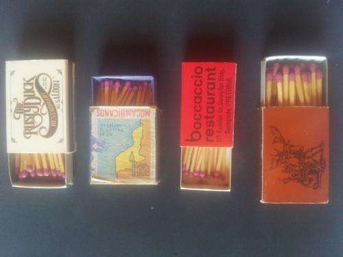 4 Small Boxes of Matches (1 made from wood)