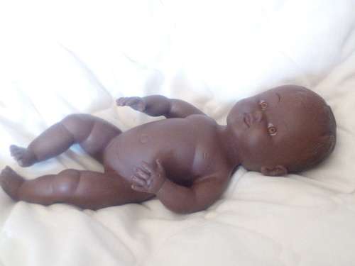 Vintage 1950s Baby Doll, Soft Rubber, Brown Eyes ( no Squeaker)