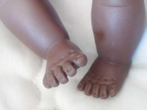 Vintage 1950s Baby Doll, Soft Rubber, Brown Eyes ( no Squeaker)