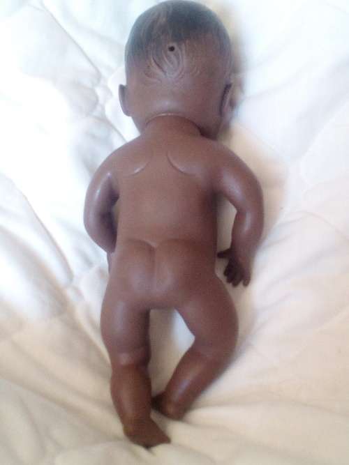 Vintage 1950s Baby Doll, Soft Rubber, Brown Eyes ( no Squeaker)