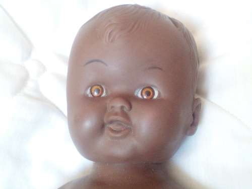 Vintage 1950s Baby Doll, Soft Rubber, Brown Eyes ( no Squeaker)