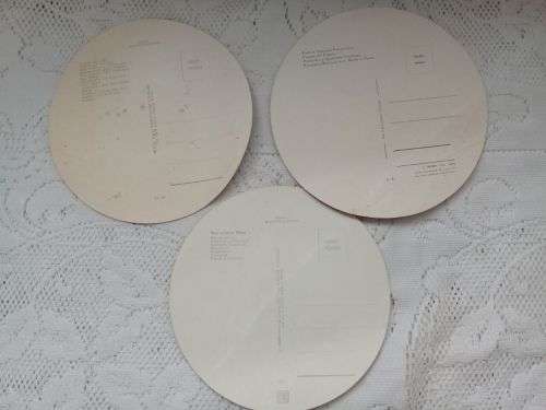 3 Vintage Round Post Cards