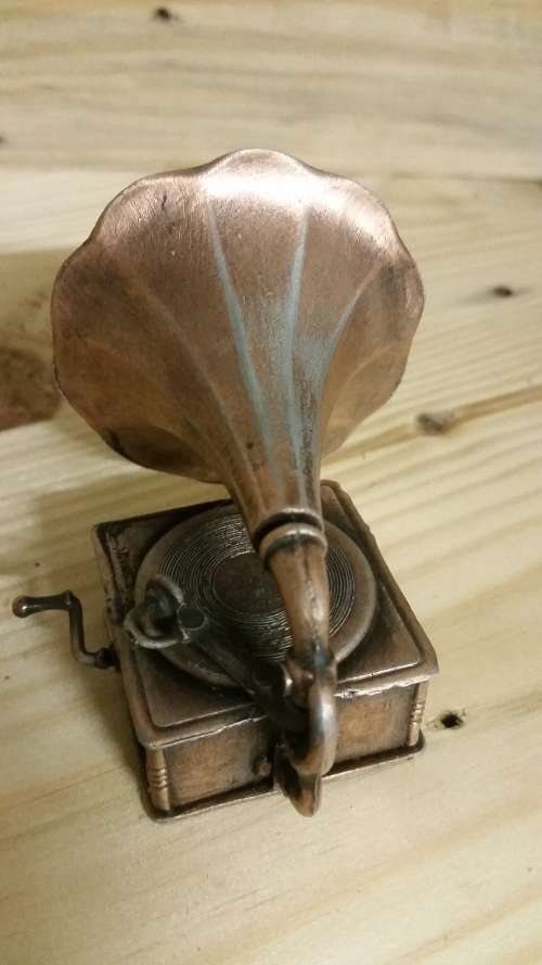 Miniature Gramophone Dollhouse Accessory and Pencil Sharpener