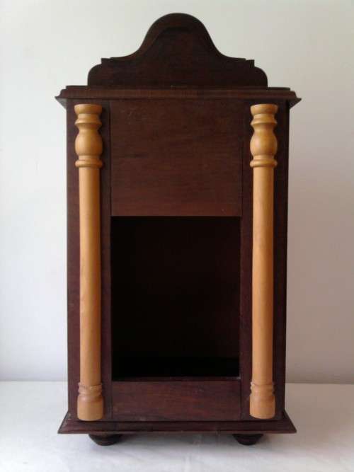 Geelhout en Emboia mini cabinet / Wall clock case (Handmade)