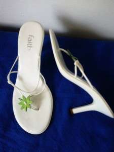 White sandles (Faith) size 6