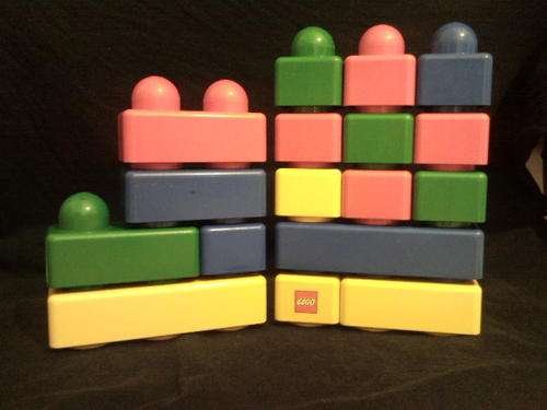 17 large Dublo-lego blocks