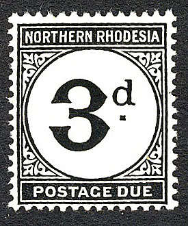 Northern Rhodesia. 1929-52. Postage Due. 3d Greyish black.u/m