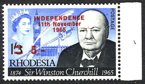 Rhodesia. 1966 UDI. 5s Churchil U/M