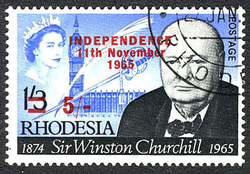 Rhodesia. 1966 UDI. 5s Churchil Used