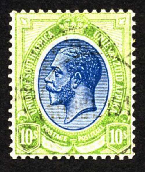 Union of South Africa. 1913 King¿s Head 10/= fine used SACC.15