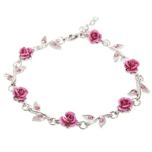 ***LOVELY*** RED ROSE BRACELET ***BEAUTIFUL***