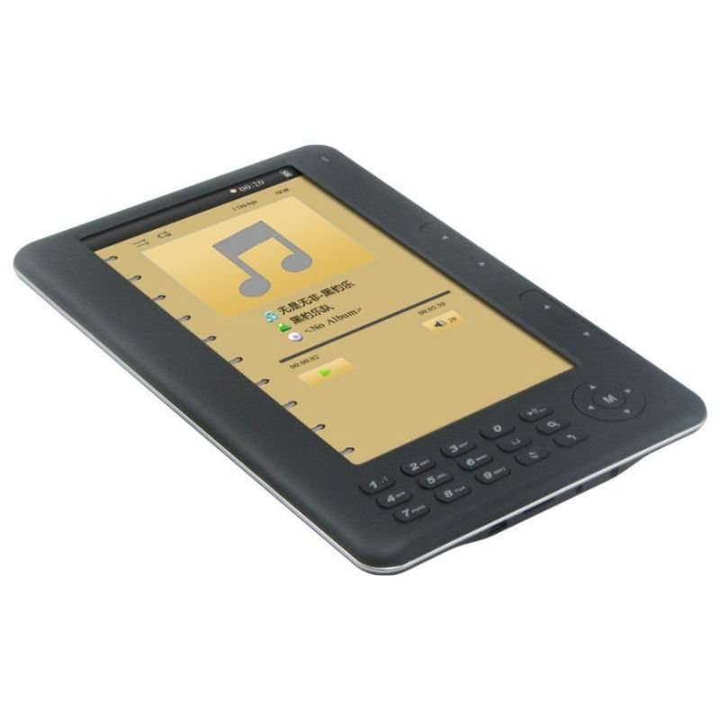 7 inch High Resolution 800 x 480 HD eBook reader, Super Media 720P Player with internal 4G memory