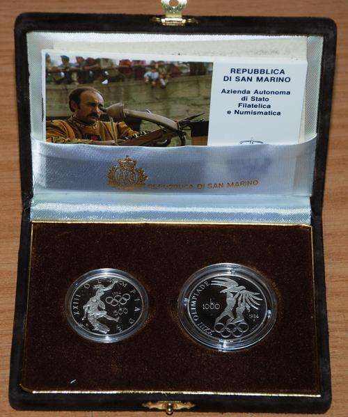 RARE FIND - OLYMPIC COINS - 1984 San Marino Olympic Coin Set