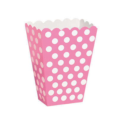 TREAT/POPCORN BOXES (PACK OF 10) - LIGHT PINK - Party Supplies