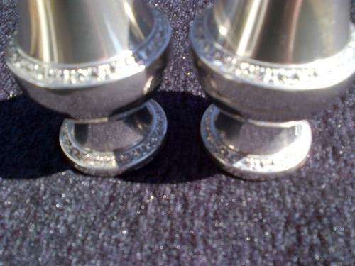Vintage Retro Lanthe silver plated salt and pepper shakers