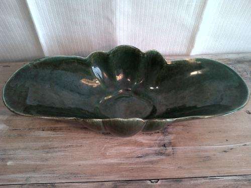 Large vintage Lucia ware oval  Boat vase