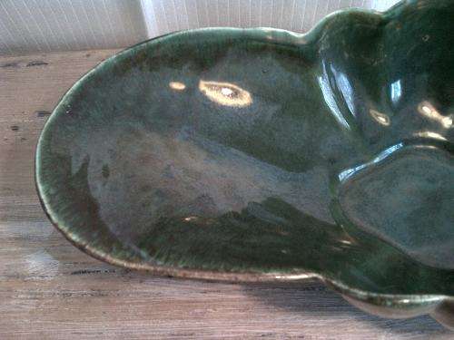 Large vintage Lucia ware oval  Boat vase