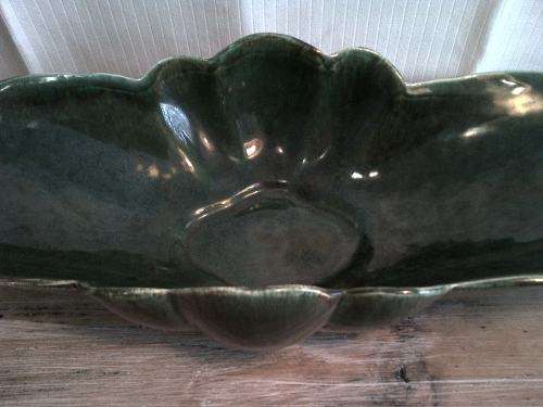 Large vintage Lucia ware oval  Boat vase