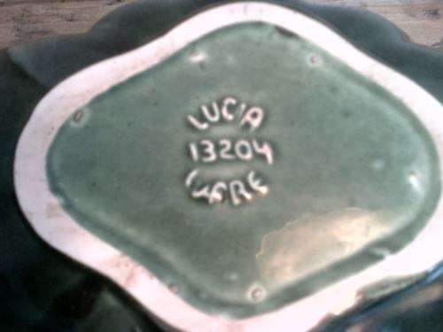 Large vintage Lucia ware oval  Boat vase