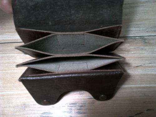 Vintage Mens brown real leather wallet