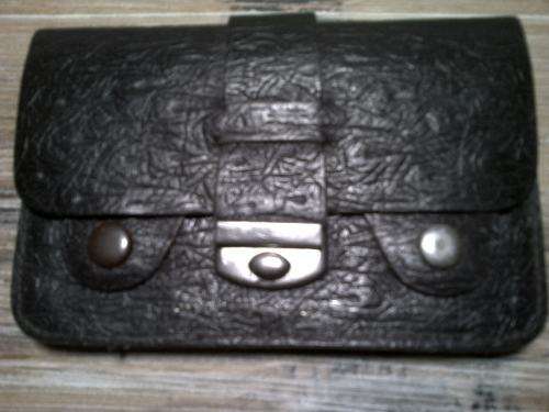 Vintage Mens brown real leather wallet