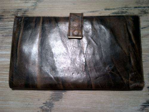Vintage Bushbuck genuine leather Passport wallet