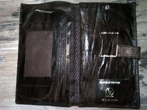 Vintage Bushbuck genuine leather Passport wallet